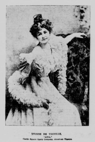 Soprana Yvonne de Tréville, fotografie de presă de la începutul secolului XX - prima interpretă a rolului Lakmé la București, în 1904